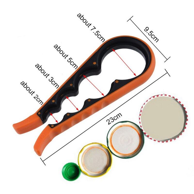 4 In 1 Lid Jar Opener Screw Cap Bottle Opener Multi Purpose Can Opener Manual Twist Cap Bottle Launcher Opener Kitchen Gadget