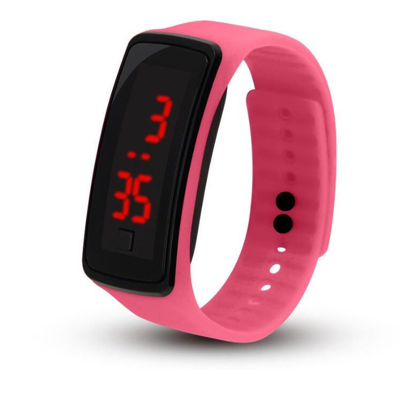 צמיד פרק כף יד סיליקון LED צבעוני צמיד אור קל רך אופנה שעון כושר שעון ספורט
