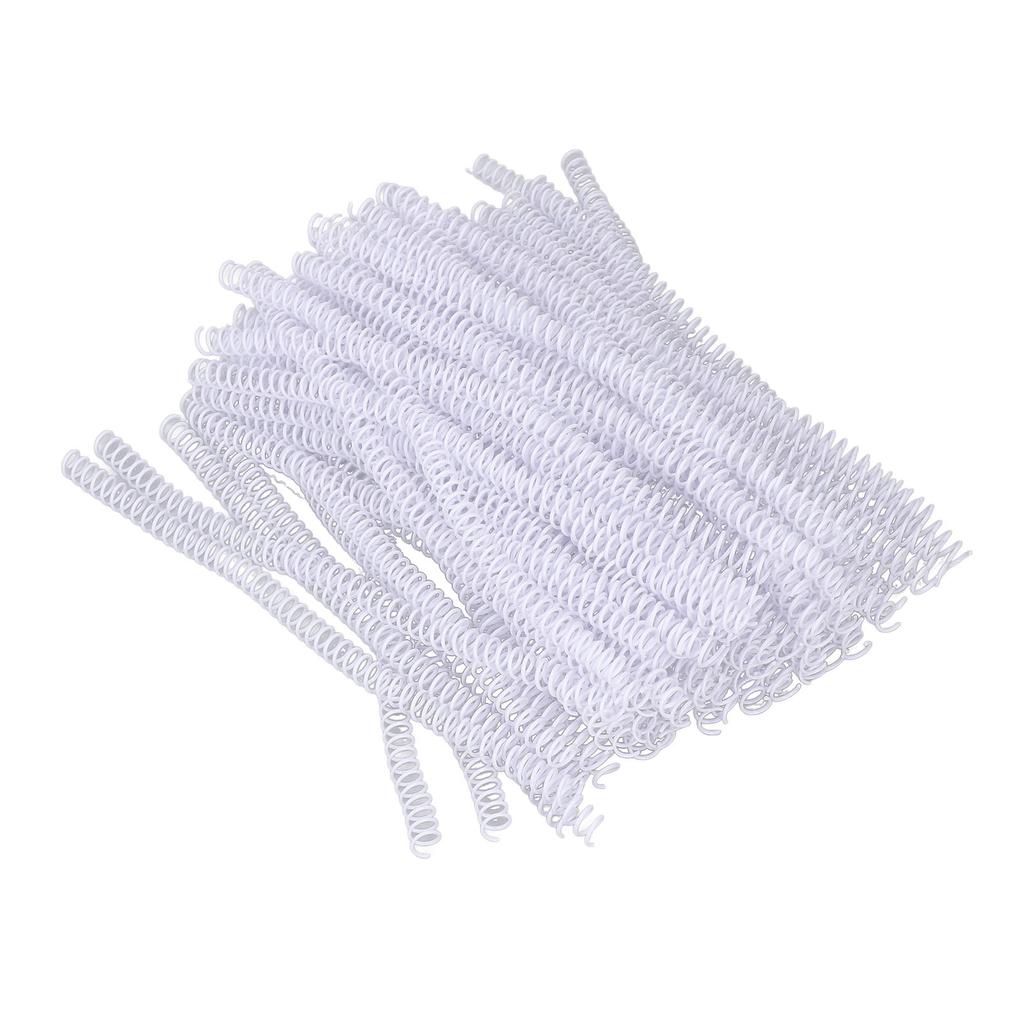 100Pcs Spiral Binding Coils Plastic Dia 9.5mm 3Celsius8in 48 Teeth 4:1 Ratio 75 Sheet Capacity for   Paper