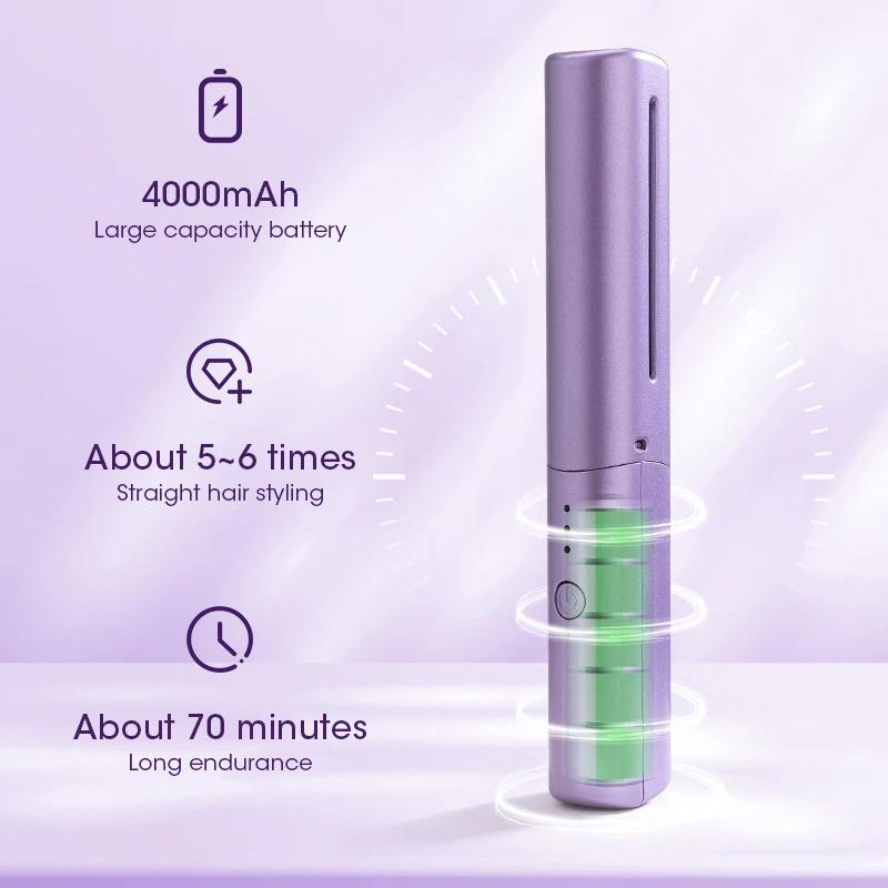 Hair Straightening Comb Curling Long-lasting Styling Charging Portable Student Dormitory  New Curly Hair Straightening Comb