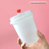 U-shaped Clear Milk Tea Cups with Lids