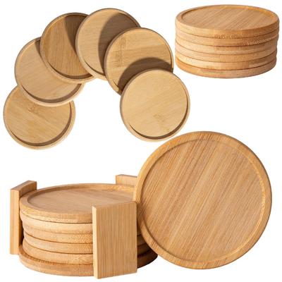Set Of 6 Emerald Bamboo Cup Coasters