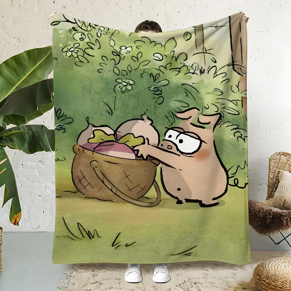 T-TheBigBadFoxAndOtherTales Throw Flannel Throw Blanket,Bed Home Office Nap Blanket Travel,Camping,Picnic Blanket Soft Decor 75cmx90cm