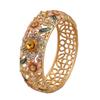 Enamel Chinese Cloisonne Bracelet Rhinestone Women's Hand Bracelet Hollow Out Flower Bangle  Gifts