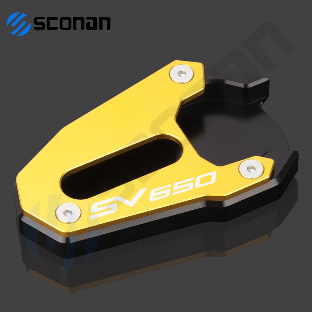 Motorcycle Side Stand Pad Plate For Suzuki SV650 SV650X sv 650x SV 650 SV650 X Kickstand Enlarger Support Extension Pad