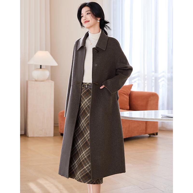 Sisui Nianhua Women's Elegant Mid-Length Wool Coat Y145039N1