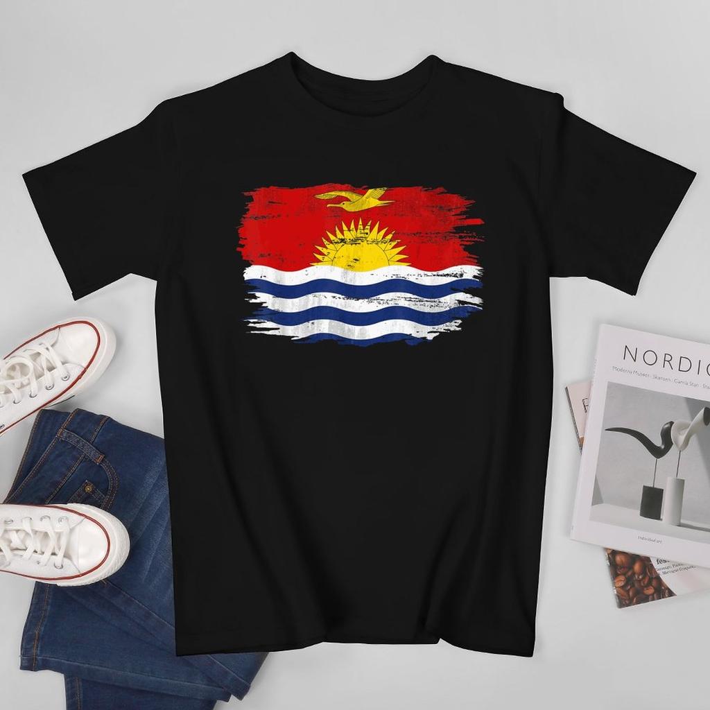 Unisex Tshirt Kiribati Flag Cool Fans T Shirt Unisexs Tee 100 Cotton Xs5xl Oneck Tshirt Fashion Short Sleeve