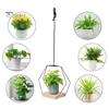 Hanging Plants Holder with Wooden Base Farmhouse Rustic Indoor Hanging Flower Pot Planter Shelf Basket Plants Hanger Decoration