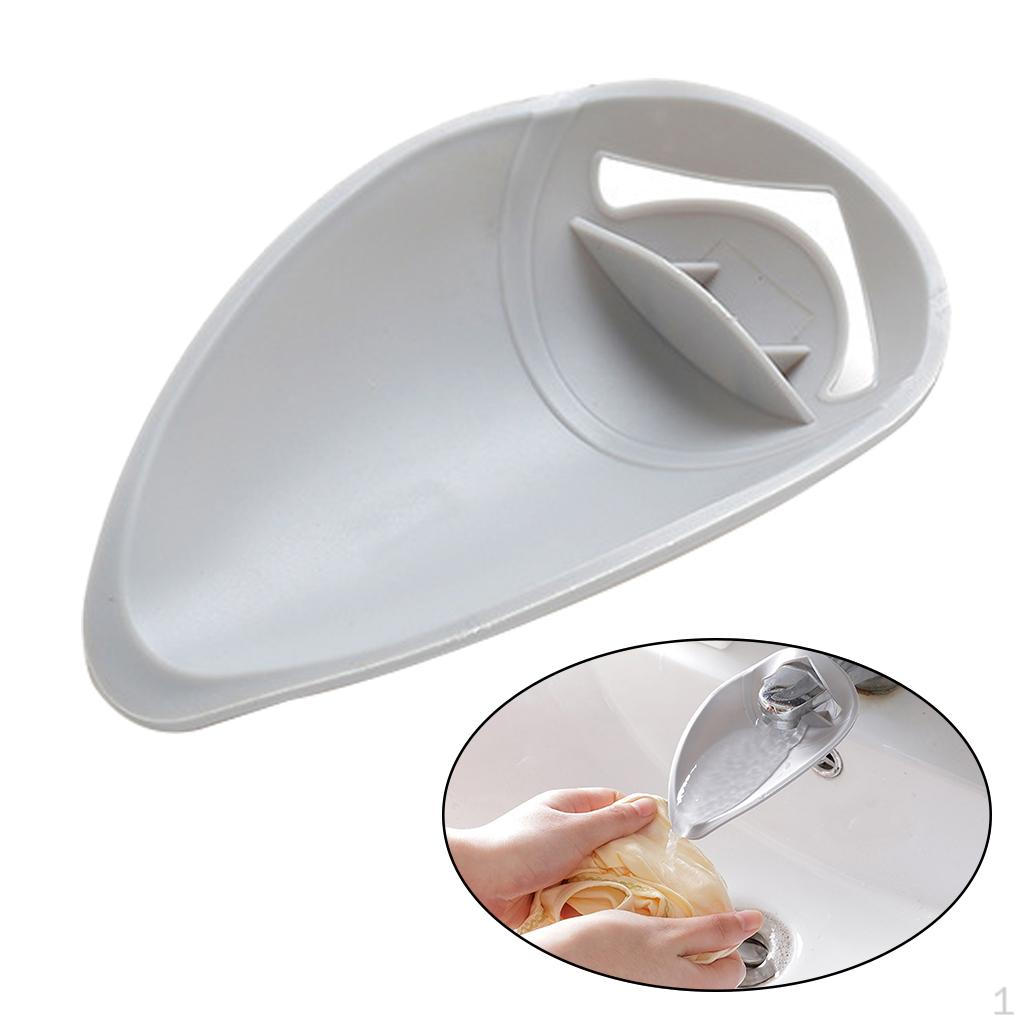 Bathroom Faucet Water Flow Guide Kids Hand Washing Gray