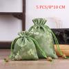 5Pcs Drawstring Pocket Chinese Style Pocket Jewelry Gift Wedding Candy Packaging Bag  Storage Bag Reusable Pouches