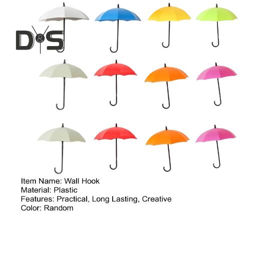 Wandhaken für Regenschirme, Geldbörsen und Schlüssel, einfache Installation, mehrfarbig, vielseitig, selbstklebend, 3D, dekorative Haken zum Aufhängen