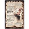 GOSHEIN Vintage Jesus Metal Wall Sign 8x12 Inch Christian Home Decor with Promises Quotes