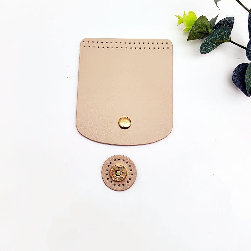 Bag Flap Cover Easy To Install PU Leather DIY Crochet Bag Accessories for Women Handmade Bag Replacement Parts