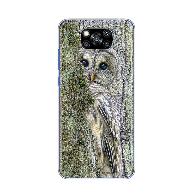 Camouflage Owl Animal For Xiaomi Poco X3 NFC C3 F2 F1 M3 M2 X2 11 10T Note 10 8 Mi Play A2 5 Lite Pro Phone Case
