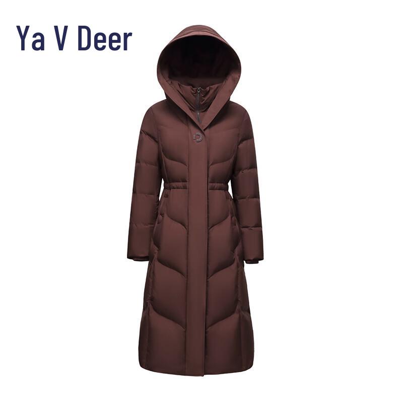 Yalu EW Women's Fashion Long Hooded Down Jacket