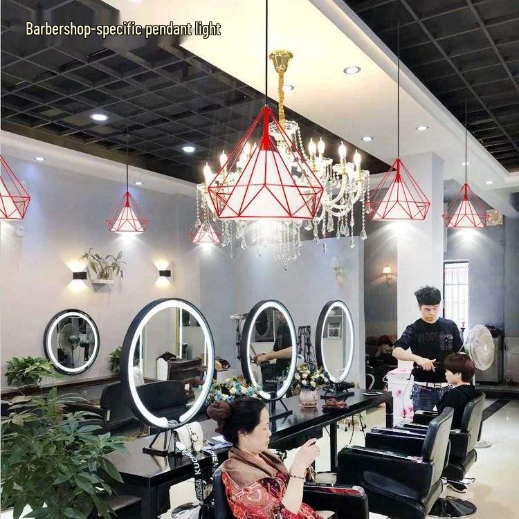 Influencer Friseursalon Retro-Kronleuchter mit Diamant-Dekoration für Friseursalon oder Milchteeladen