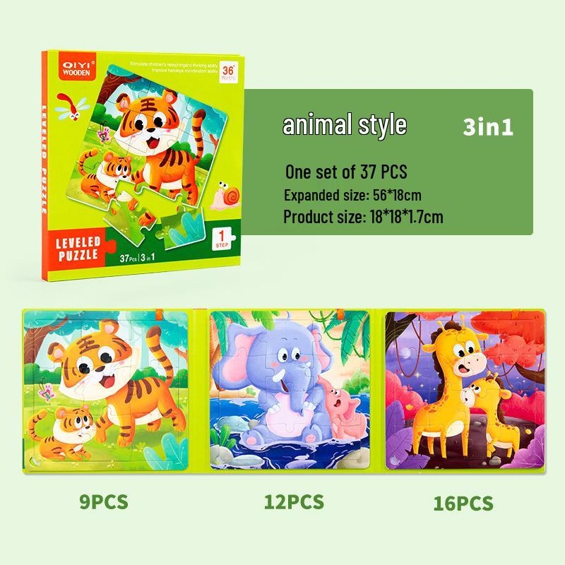 Educational Matching Cards & Toddler Puzzles: Brain-Teasers for Kids 1-3 Years - Early Learning Toy for Boys & Girls