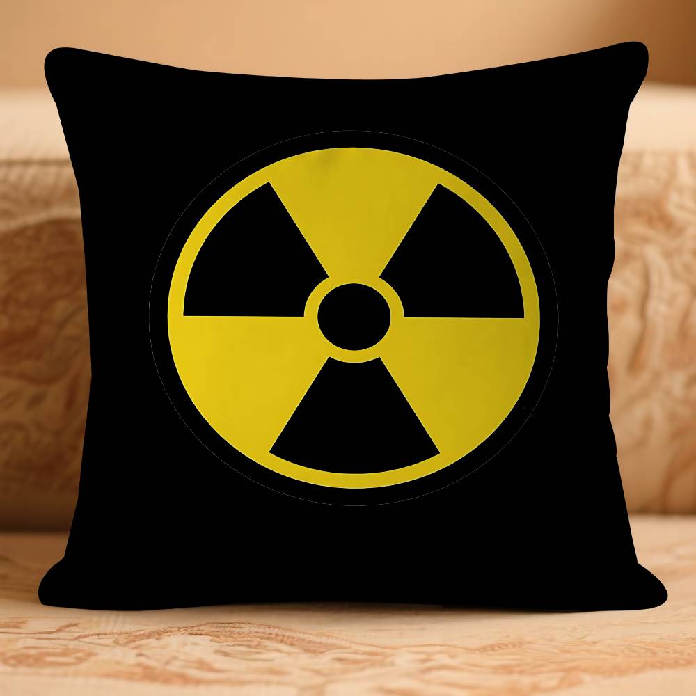 CreativeS R-Radiation Logo Pillow Case Removable Washable Cushion Cover – All-Season Soft Linen