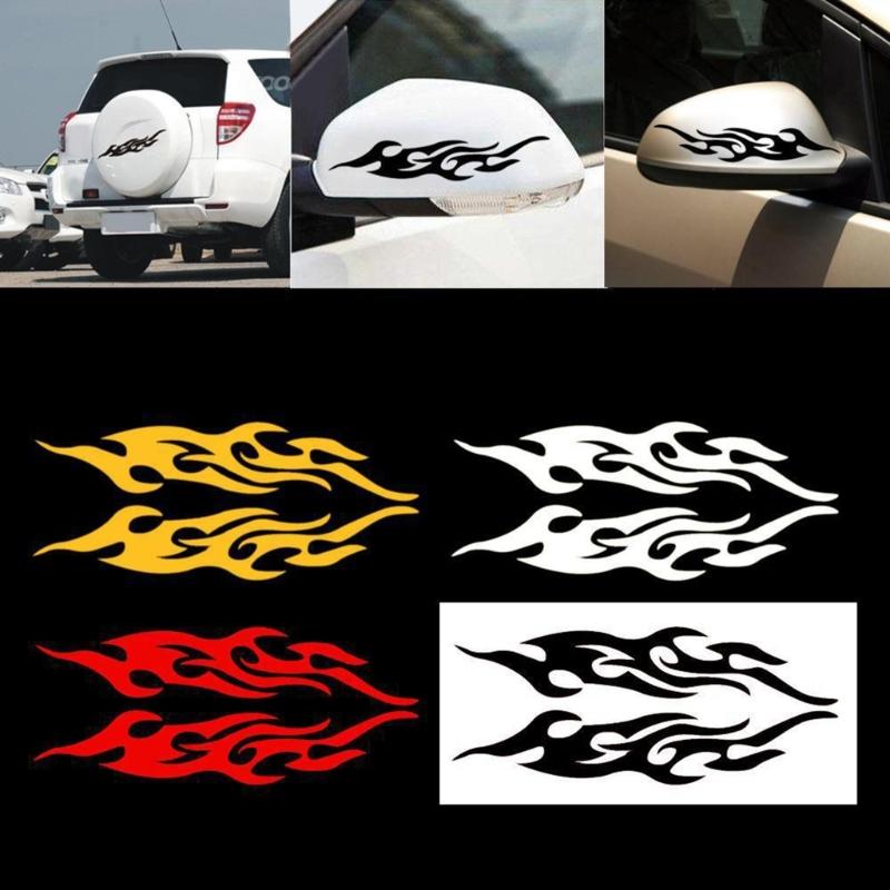 Weatherproof Stylish Easy Apply Reflective Flame Decals Stickers for Cars, Conceal Scratches and Boosts Aesthetic Appeal