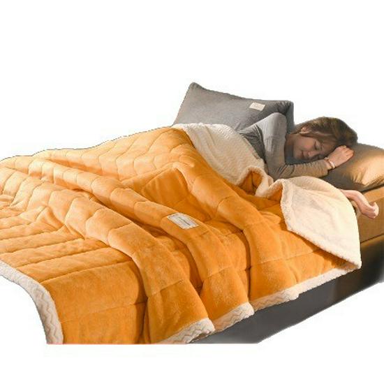 Thickened Three-Layer Milk Velvet Baby Blanket, Machine Washable Fleece Gift Cover