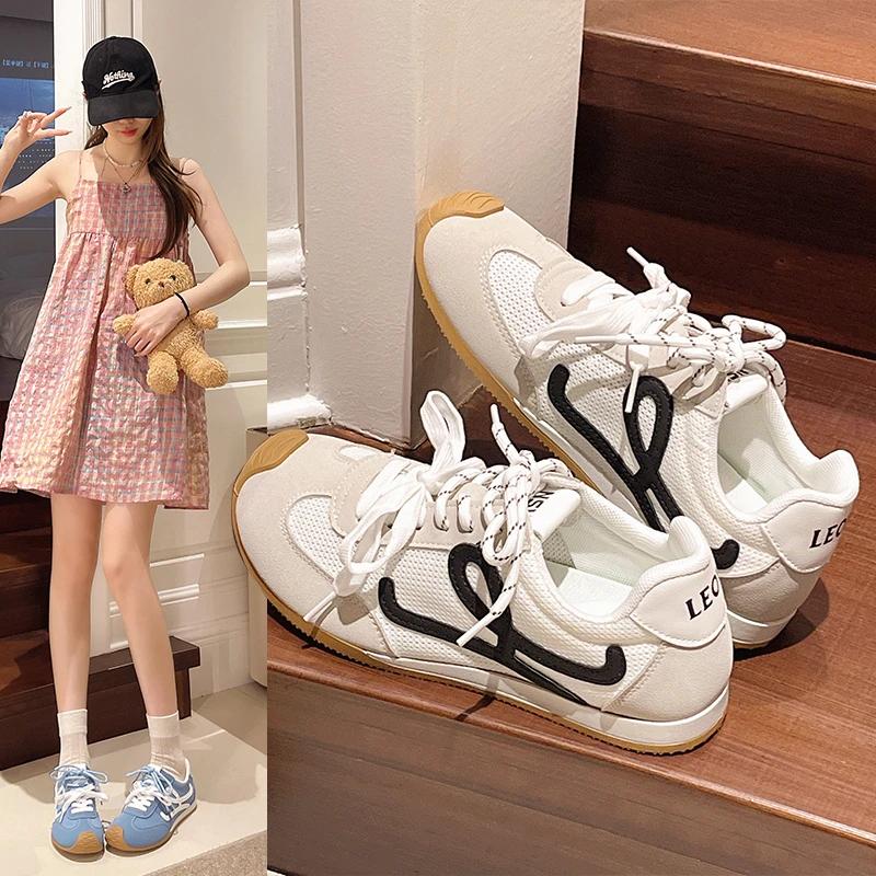 Retro Flat Bottom Butterfly Knot Shoelaces Breathable Mini Shoes Women's Casual Shoes EVA Insole Non-Slip Spring Autumn