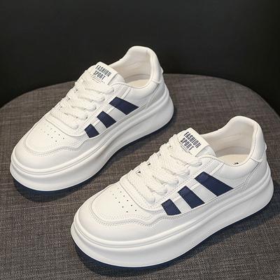 Leather Thick-soled Heightening Little White Shoes Thin Breathable Women's Shoes In Summer New Casual Sports Board Shoes In Spring and Autumn