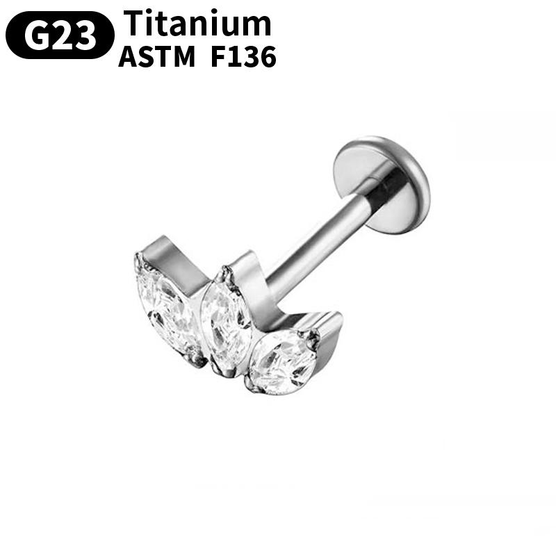 G23 Titanium Stud Earrings16G Piercing Set Ear Tragus Cartilage Zircon Opal Body Jewelry Helix Daith Lip Lobe Pin