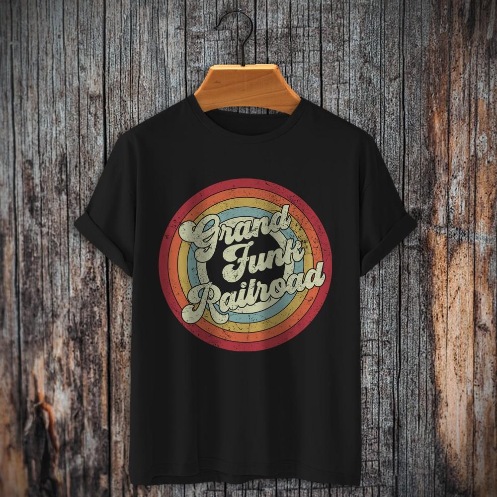70s Rock Band Grand Funk Railroad T-Shirt Don Brewer Mel Schacher Closer to Home Unisex T-Shirt XL