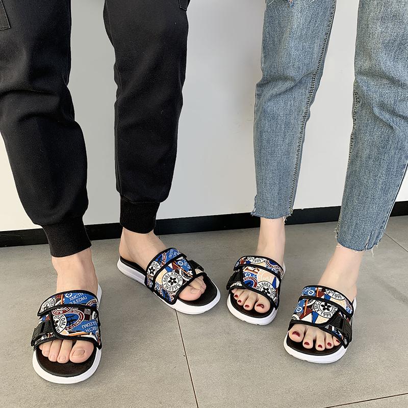 Sandali da uomo e da donna taglia grande suola spessa pantofole sportive casual EVA Leggerezza scarpe da uomo graffiti outdoor Scarpe da spiaggia per coppia