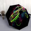 1 Stück Monster Truck Neon Kunstwerk Regenschirm mit Kunststoffgriff, Geeignet für alle Jahreszeiten Zuhause Reisen Outdoor RegenschirmDD628
