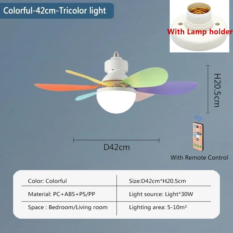 Mordene LED-Ventilatorleuchten 42/52CM Drei Gänge Einstellbarer Deckenventilator für Wohnzimmer Schlafzimmer Arbeitszimmer Hotel Restaurant Innenleuchten
