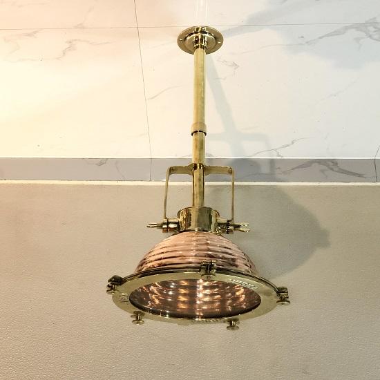 Námořní Nové Námořní Mosaz a Měď Starověké Námořní Střední Nákladní Stropní Závěsné Světlo 2 ks