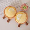 Cute and Fun French Lemon Tart Strawberry Mousse Egg Tart Dessert Doll Plush Toy Doll Desktop Ornaments