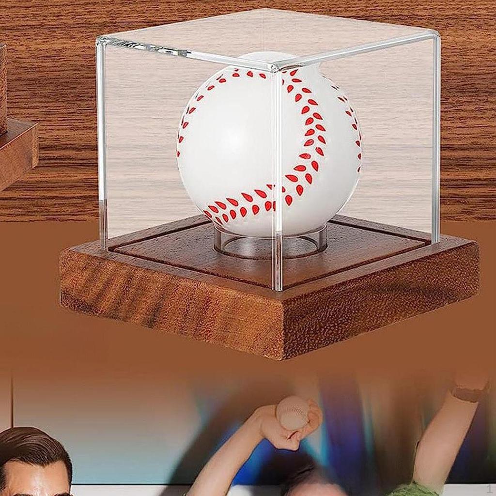 Acrylic Baseball Display Case Ball Holder Sports Fathers Day Gifts for Dad Clear