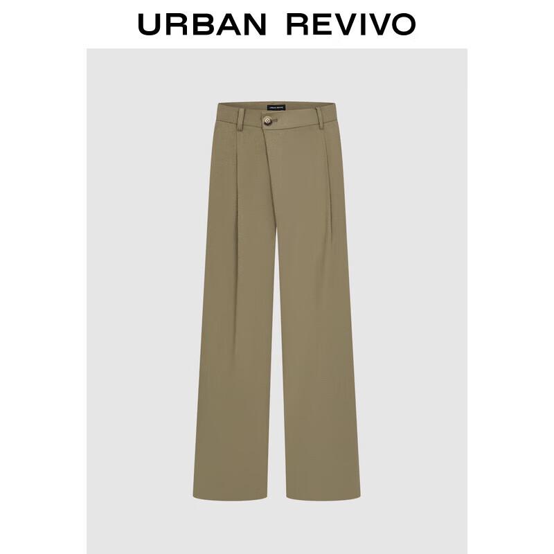 UR Women's High-Waisted Asymmetrical Pleated Wide-Leg Pants