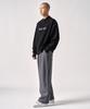 WHOLOVESART Single-Pleat Wide City Slacks Gray