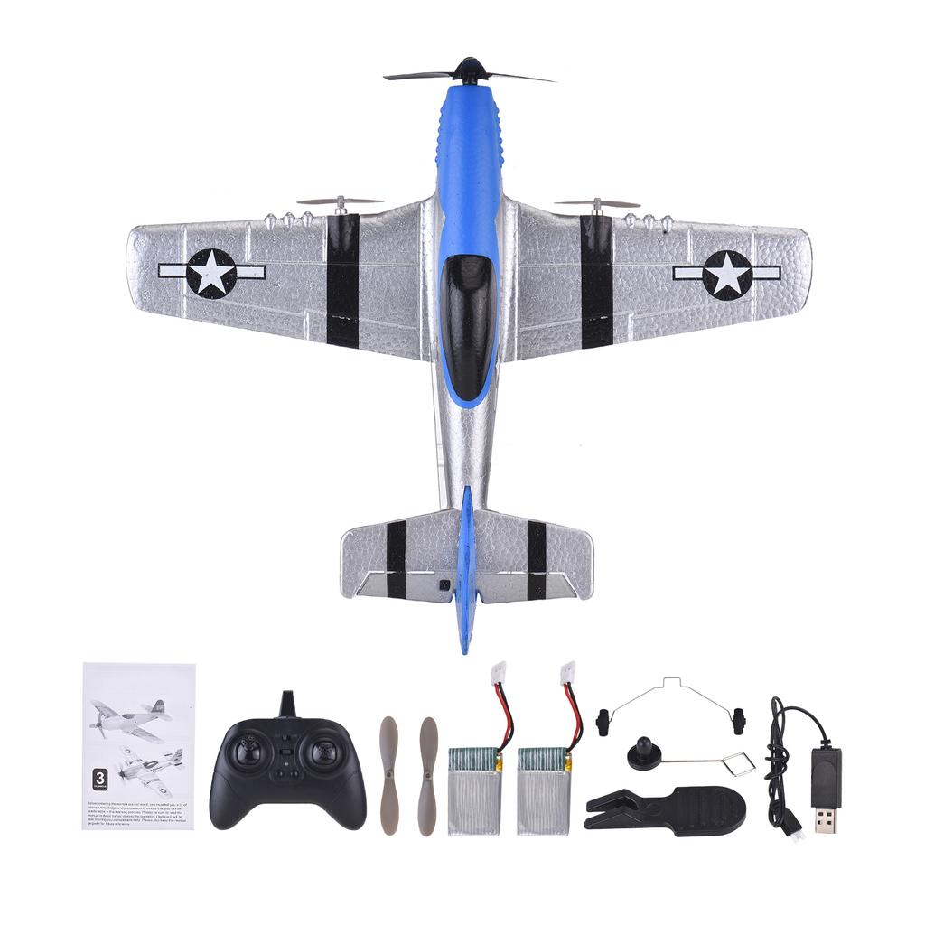 EPP Foam RC Glider Plane with Gyro Stabilizer, 2.4GHz Remote Control Airplane for Adults Beginners K