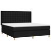 Boxspringbett mit Matratze Schwarz 180 x 200 cm Stoff