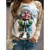 Women's Snowflake Print Pullover, Casual Long Sleeve Crewneck Sweatshirts, Holiday Comfort Wear