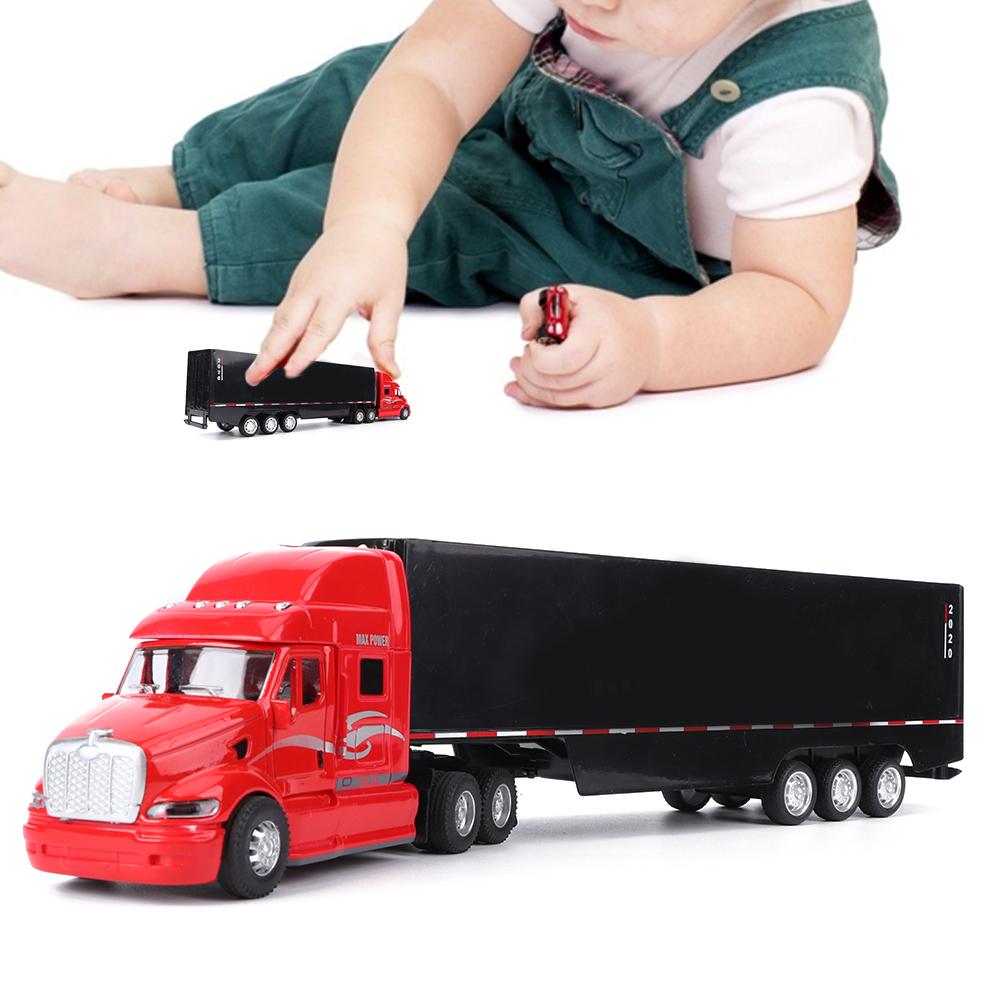 1:48 34.5CM Alloy Truck Model Simulation Light Sound Effect Pull Back Vehicles Toy
