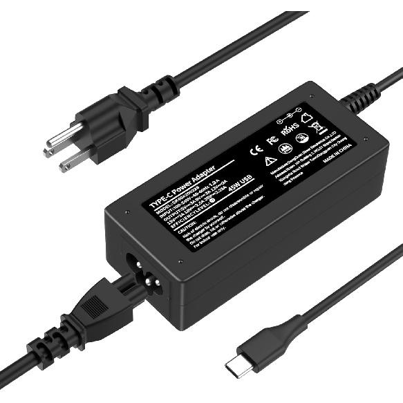 45W Chromebook Charger USB C Laptop Charger Compatible with HP Chromebook Computer Type C Fast Power Adapter