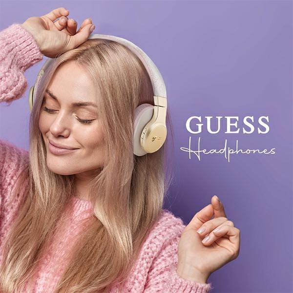 Guess Słuchawki Nauszne Bluetoothgubh604Gemp Różowy/Pink 4G Script