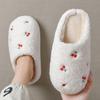 Niedliche Kirsch-Baumwollpantoffeln Herbst und Winter Plüsch warm Zuhause Indoor Haushalt Rutschfester Bodenmopp