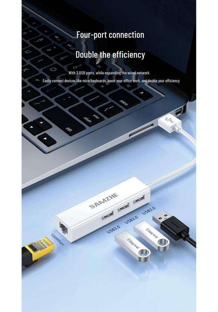 Mountain Lake USB Hub & Gigabit Ethernet Adapter (Win Driverless RJ45)