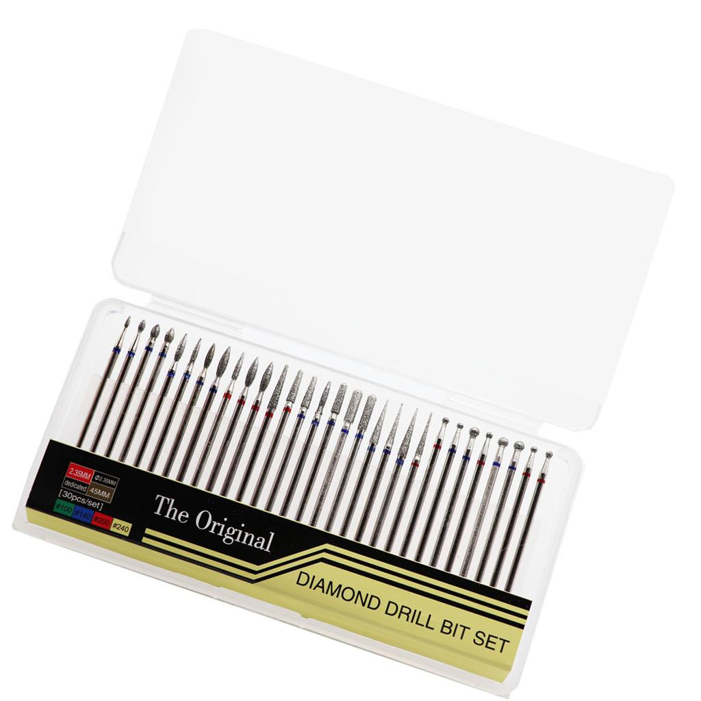 30pcs Manicure Grinding Bits Set Professional Nail Files Drill Bit for Beauty Salon Nail Art