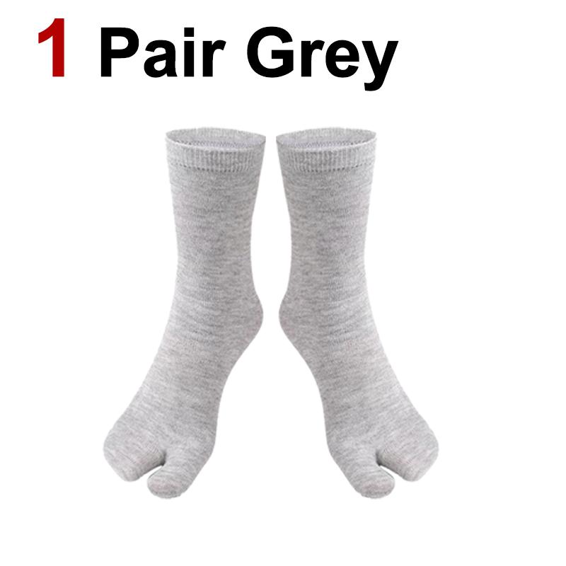 1/3 Pairs Neutral Split Toe Mid Tube Socks Stylish Design Sweat Wicking Breathable Soft Comfortable Couple Casual Socks