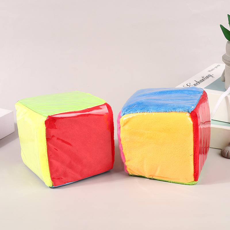 Einfügbare Karte Quadratisches Plüschtier 10cm Würfel Plastikfolie Schwamm Würfel Kinder Erleuchtung Lehrmittel Mehrfarbig Spielwürfel