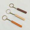 Wooden Keychain with Alloy Keyring Rectangular Pendant DIY Customization Painting Engraving Hot Stamping Key Chain Tags Bag Charm