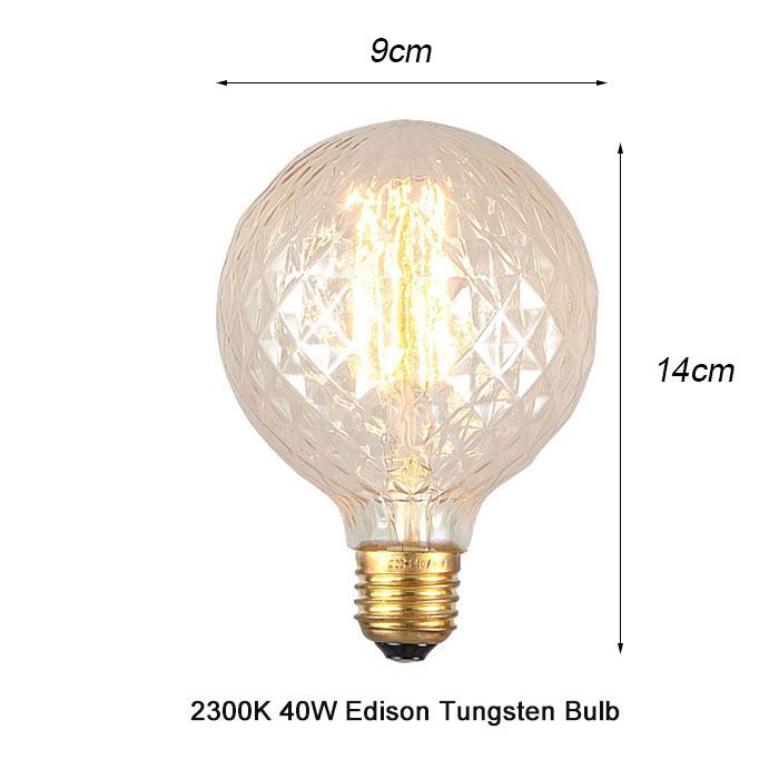 Retro Edison Bulb E27 40W Dimmable Light Bulb Vintage Ampoule Incandescent Filament Lamp G90 Amber Glass Globe Home Decor Bulbs