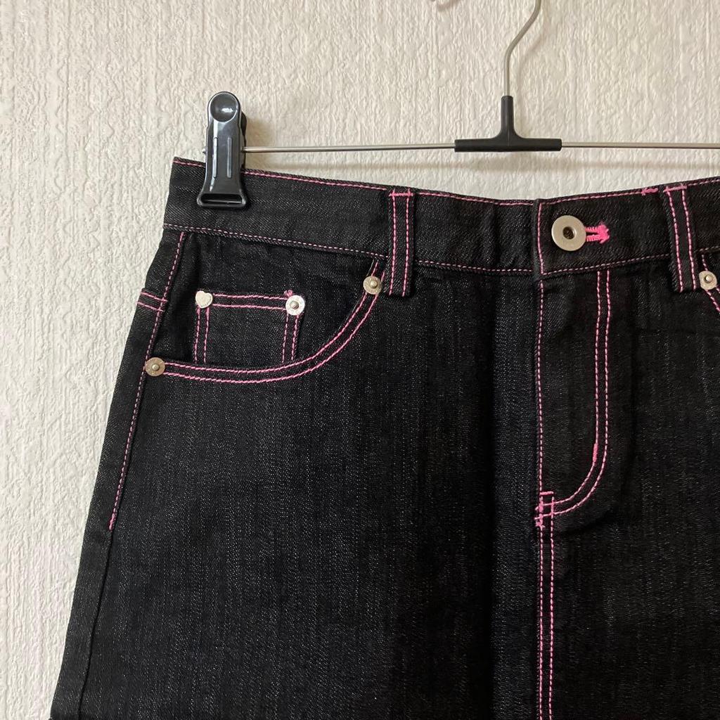 [USED] SCULPTOR Denim Mini Skirt In Black and Gray, Size M